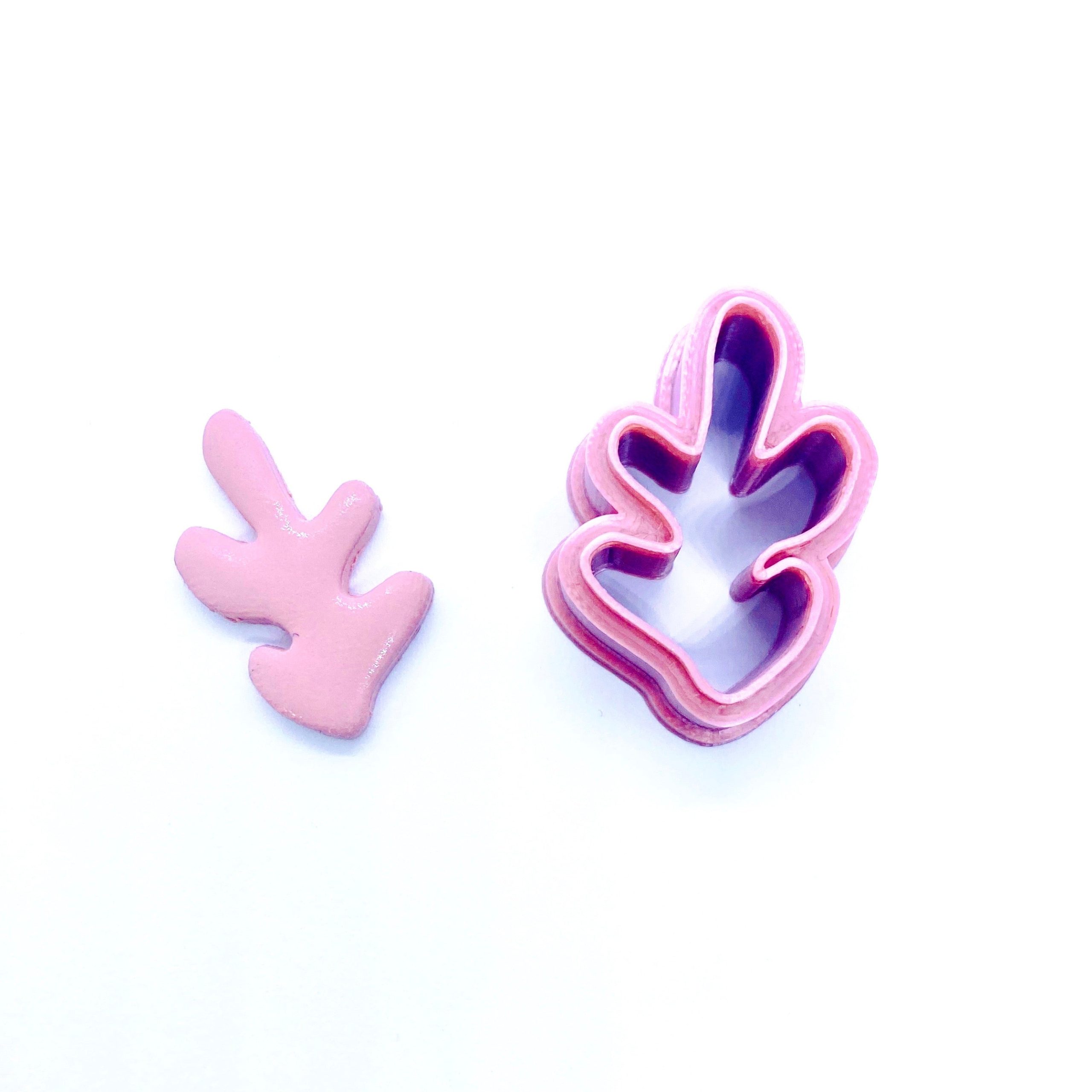 Abstract Plant Clay Cutter Cookie Cutter