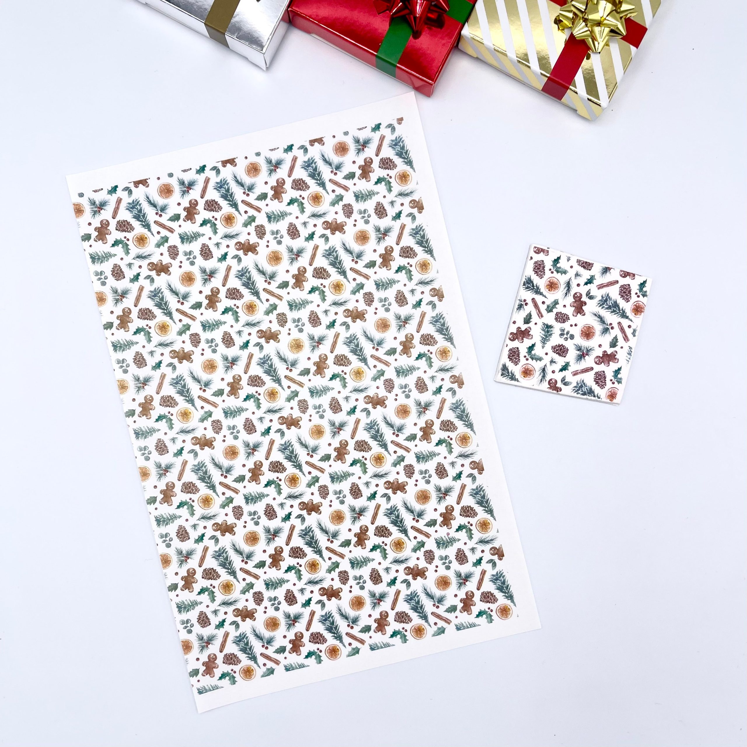 Traditional Christmas Clay Tattoo Sheets