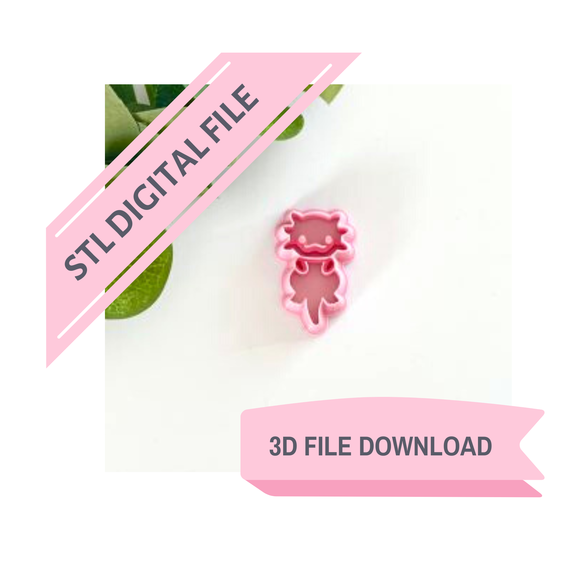 Axolotl Clay Cutter Set STL Digital File