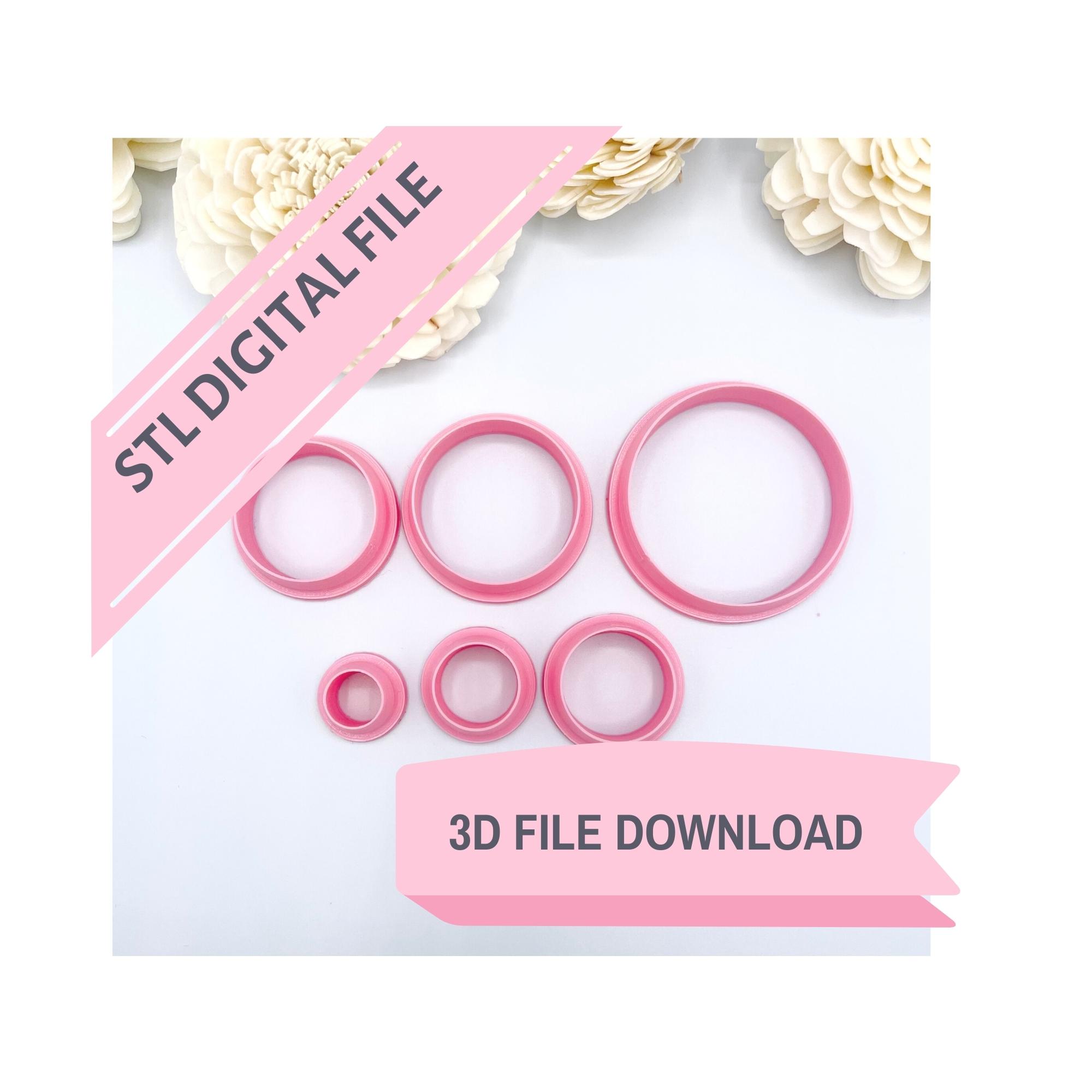 STL File Circle Clay Cutter Set Digital Download