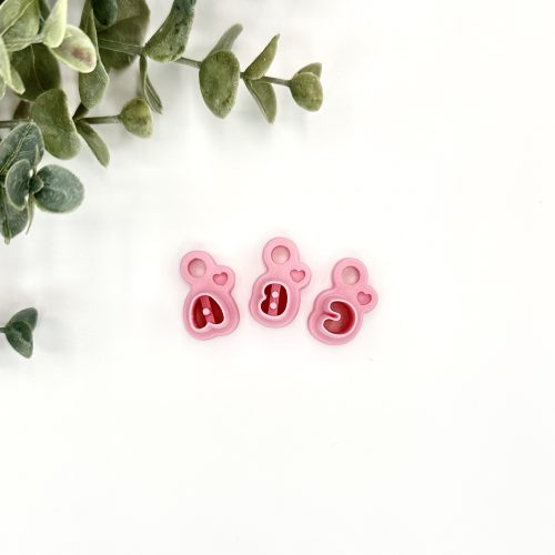 Alphabet Bubble Letters Micro 8mm Clay Cutters